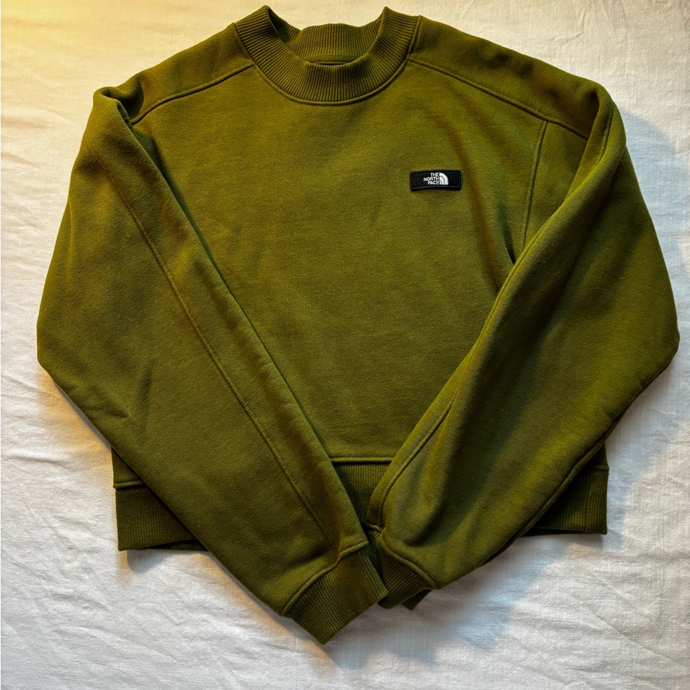 The North Face women’s cropped Olive Green Sweater